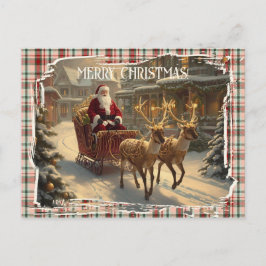 Merry Christmas Classic Retro Festive Christmas Helg Vykort