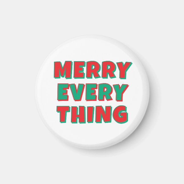 Merry Christmas Classical Unique Minimalist Plain Magnet (Framsidan)