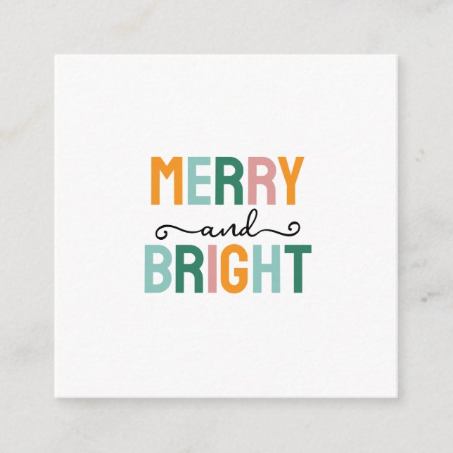 Merry Christmas Classical Unique Minimalist Plain Tilläggskort (Framsida)