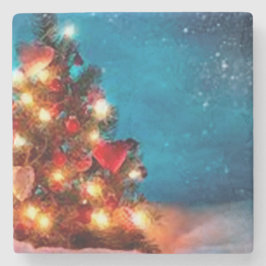 Merry christmas _coaster underlägg sten