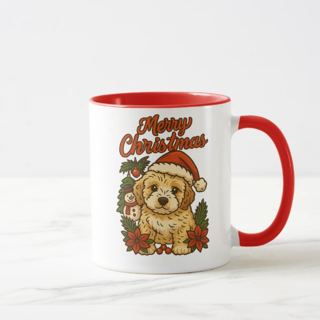 Merry Christmas Cockapoo Mug Mugg (Höger)