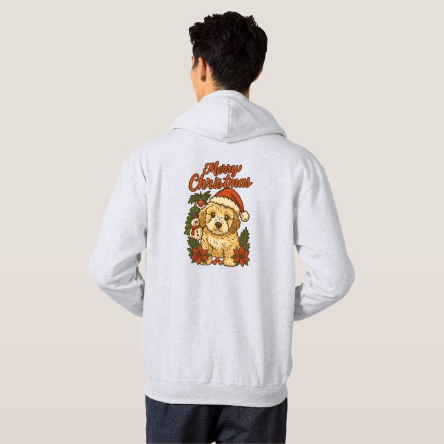 Merry Christmas Cockapoo T-Shirt Hoodie (Hel baksida)