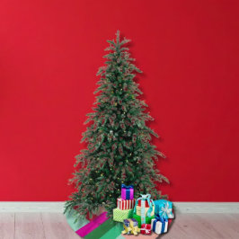 Merry Christmas Color Block Holiday Card Julgransmatta Borstad Polyester