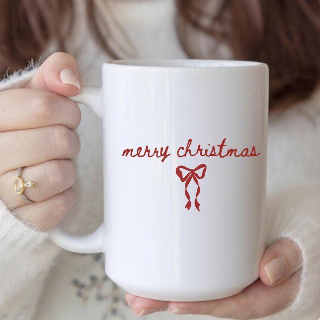 Merry Christmas Coquette Mug Gift for Her or Mom Kaffemugg (christmas mug for mom, christmas gift for her, christmas mug for grandma, christmas mug for besties,)