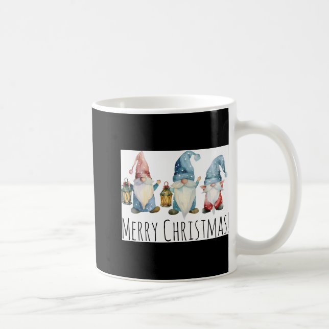 Merry Christmas Cute Christmas Gnomes T Shirt  Kaffemugg (Höger)