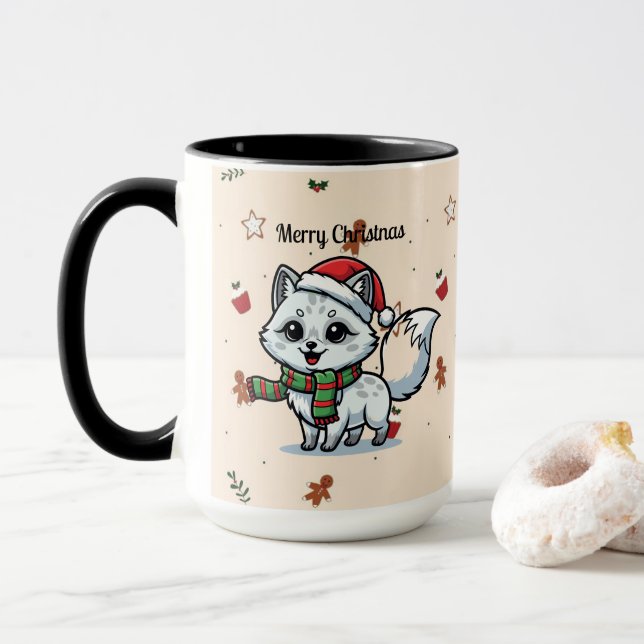 Merry Christmas | Cute Dog Christmas Mug Mugg (Med munk)