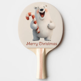 Merry Christmas Cute Polar Bear Design Pingisracket