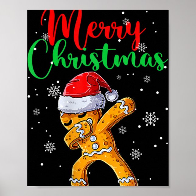 Merry Christmas Dab Gingerbread Xmas Christmas Coo Poster (Framsidan)