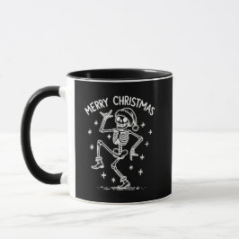 Merry Christmas Dancing Skeleton Mugg