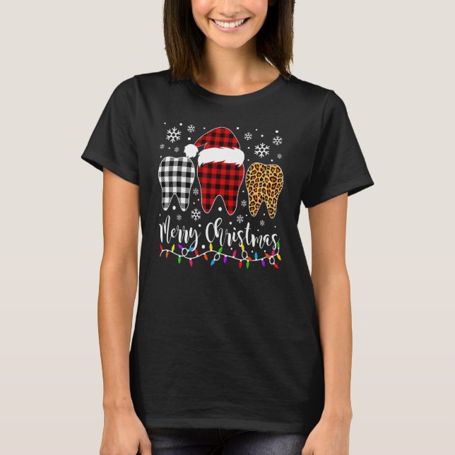 Merry Christmas  Dental Christmas T Shirt (Framsida)