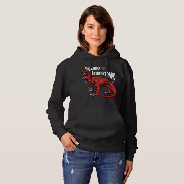Merry Christmas Dinosaur T Shirt (Hel framsida)
