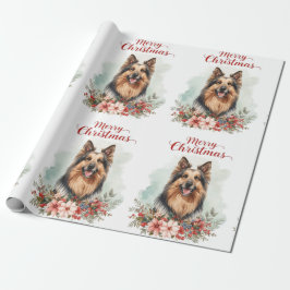 Merry Christmas Dog Festive Holiday Gift Wrapping  Presentpapper