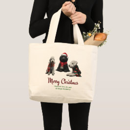 Merry Christmas Dogs Jumbo Tygkasse