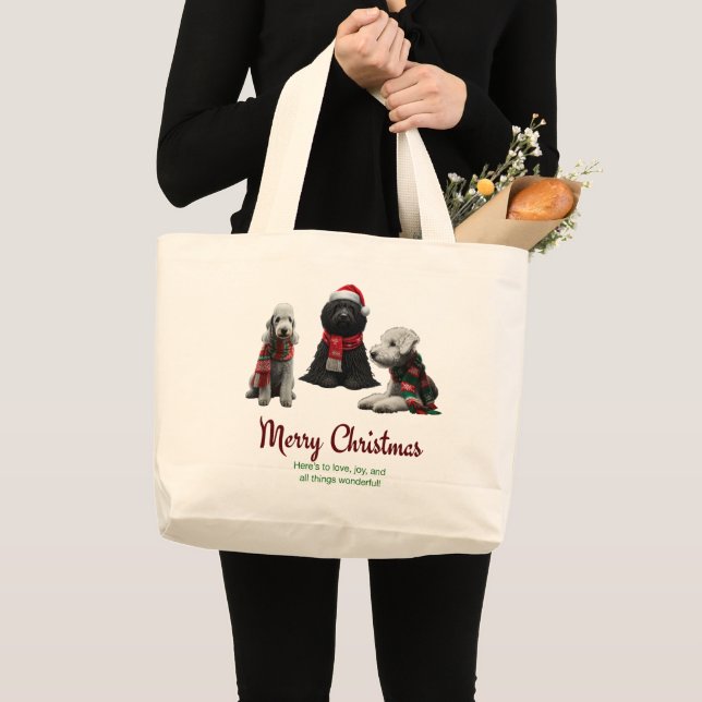 Merry Christmas Dogs Jumbo Tygkasse (Framsida (produkt))