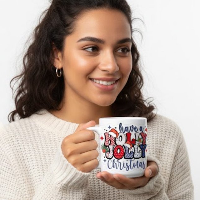 Merry Christmas Donut Design Ceramic Mug Jumbo Mugg (Skapare uppladdad)