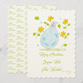 Merry Christmas Dove Inbjudningar