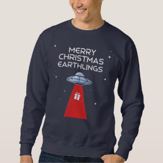 Merry Christmas, Earthlings, The Festive UFO! Lång Ärmad Tröja