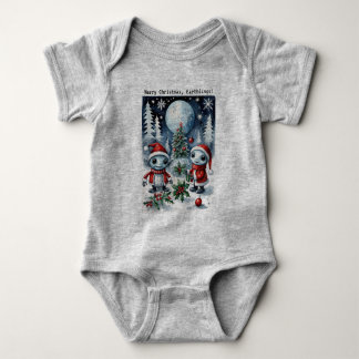 Merry Christmas Eathlings Cute Santa Aliens T Shirt