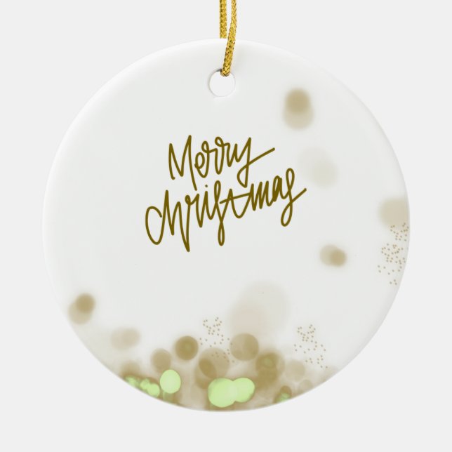 Merry Christmas - Elegant Ceramic Ornament (Framsidan)