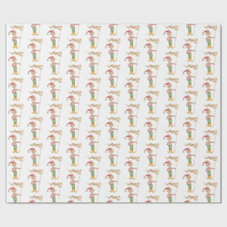 Merry Christmas Elf wrapping paper Presentpapper