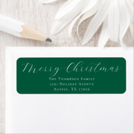 Merry Christmas Evergreen Return Address Label Returadress Etikett