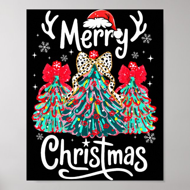 Merry Christmas Family Funny Christmas Tree Women  Poster (Framsidan)