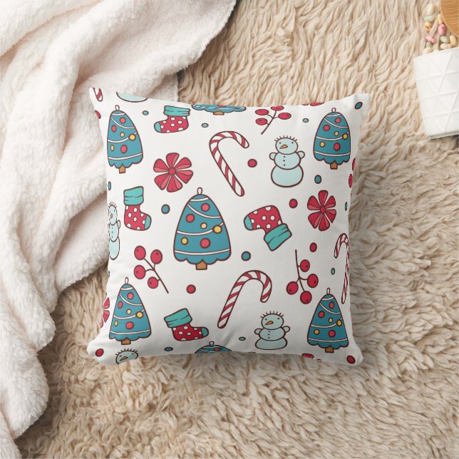 Merry Christmas family Gathering Set on Warm Kudde (Filt)