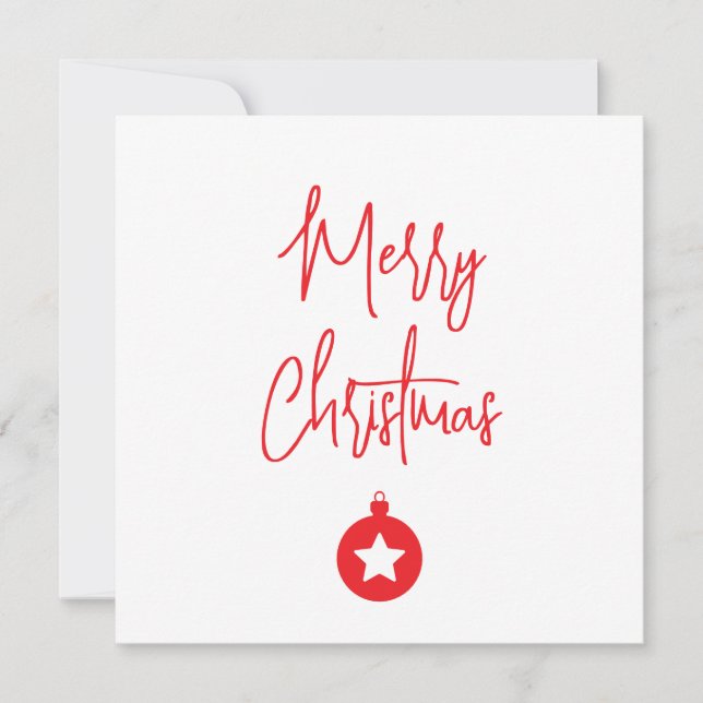 Merry Christmas Family New Year Message Julkort (Framsida)