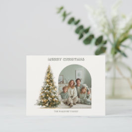 Merry Christmas Family Photo | Custom Holiday Card Vykort