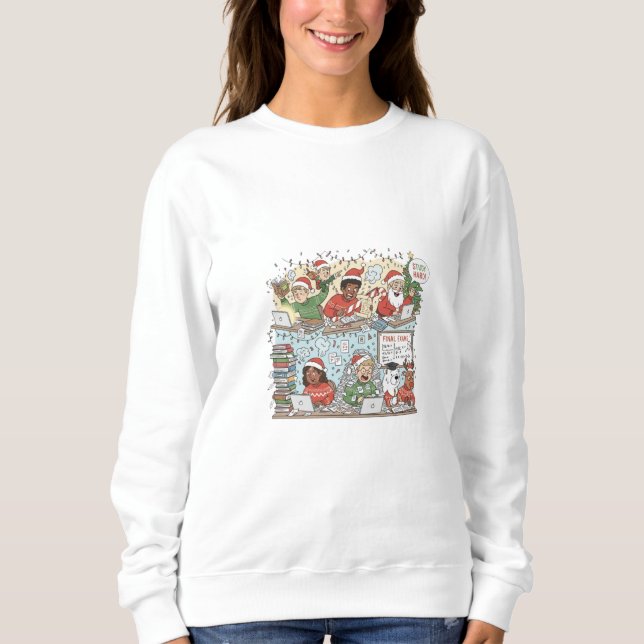 Merry Christmas Festive Gathering Sweatshirt - Div T Shirt (Framsida)