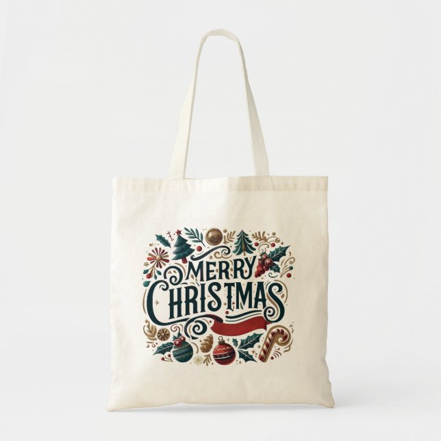 Merry Christmas Festive & Heartfelt  Tygkasse (Framsidan)