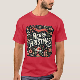 Merry Christmas Festive Holiday T Shirt