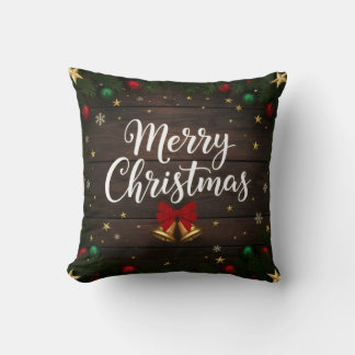 Merry Christmas Festive Holiday Throw Pillow Kudde