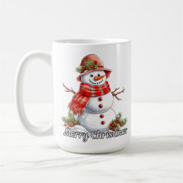 Merry Christmas Festive Little Snowman Kaffemugg