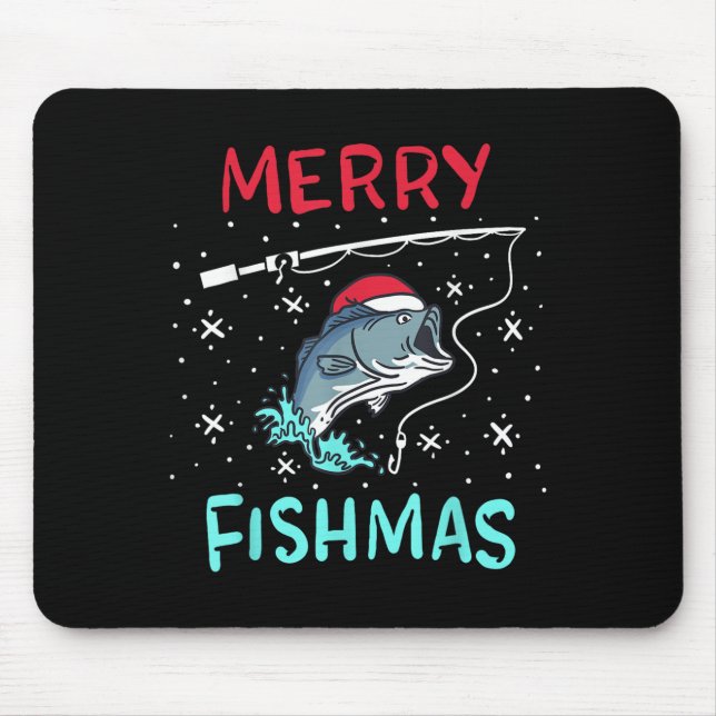 Merry Christmas Fishmas Funny Fishing Fish Gift Pr Musmatta (Framsidan)