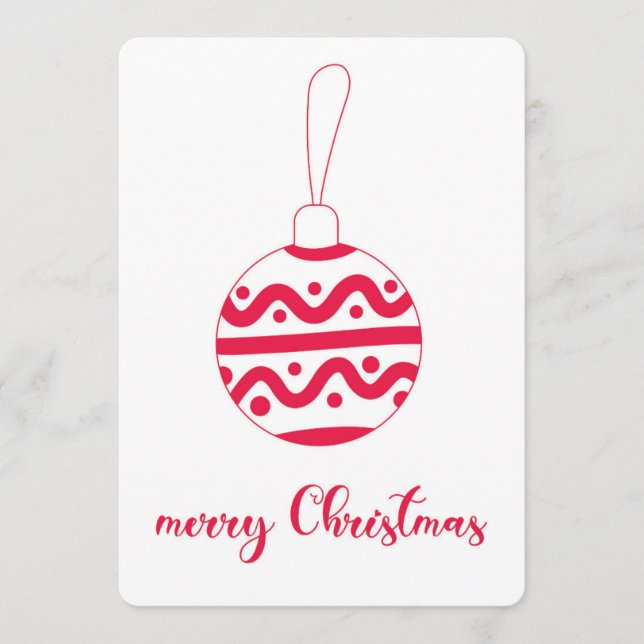 Merry Christmas flat card Kort (Framsida)