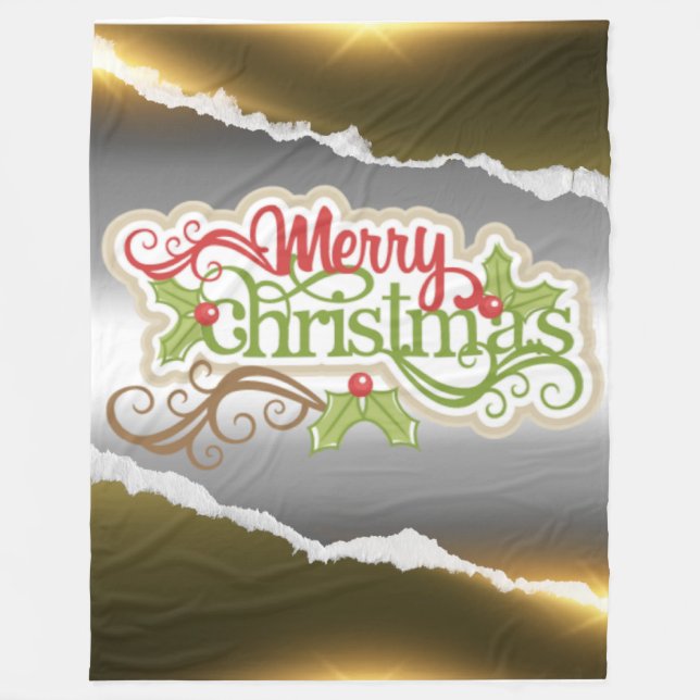 Merry Christmas  Fleecefilt (Framsidan)