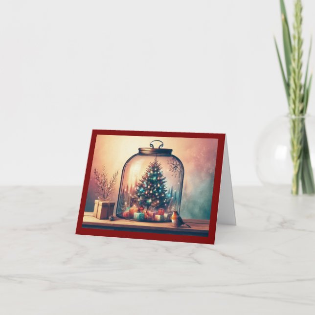 Merry Christmas Folded Card Helgkort (Framsida)