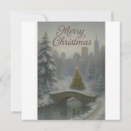 Merry Christmas from Central Park – Elegant Winter Kort