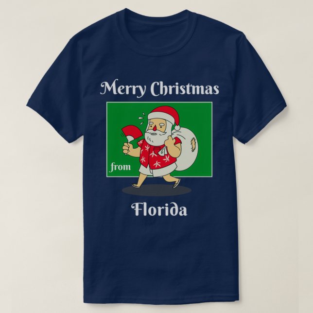 Merry Christmas from Florida T Shirt (Design framsida)