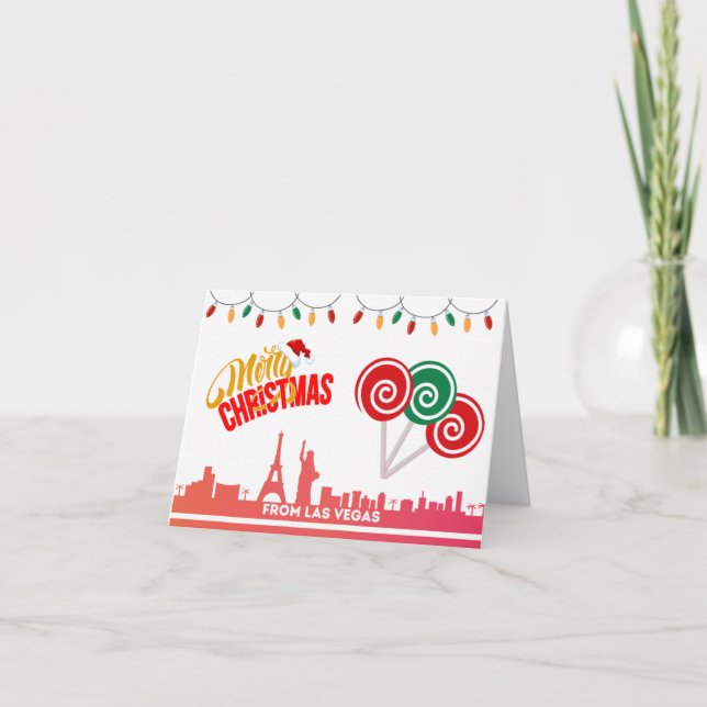 Merry Christmas from Las Vegas Cards Tack Kort (Framsida)