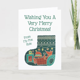 Merry Christmas from My Fox Hole! Helgkort