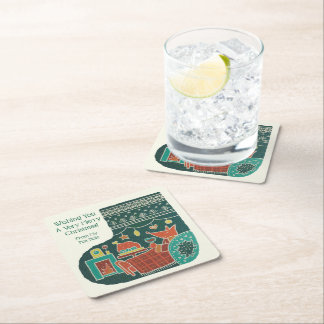 Merry Christmas from My Fox Hole! Underlägg Papper Kvadrat