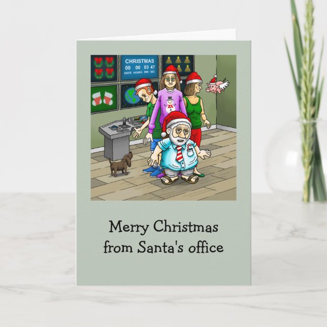 Merry Christmas  from Santa's office Helgkort (Framsida)