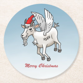Merry Christmas from The Flying Goat Underlägg Papper Rund