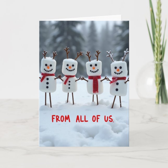 Merry Christmas From Us All Kort (Framsida)