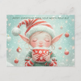 Merry Christmas from Your North Pole Elf | Cute Helg Vykort