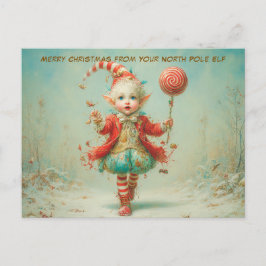 Merry Christmas from Your North Pole Elf | Cute Helg Vykort