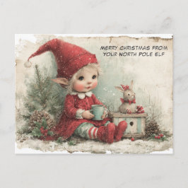 Merry Christmas from Your North Pole Elf | Cute Helg Vykort