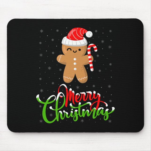 Merry Christmas Funny Gingerbread Cookie Baking Ch Musmatta (Framsidan)